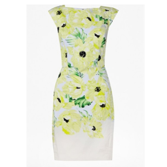french connection yellow floral dress
